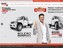 Tablet Screenshot of mahindraboleromaxitruck.com